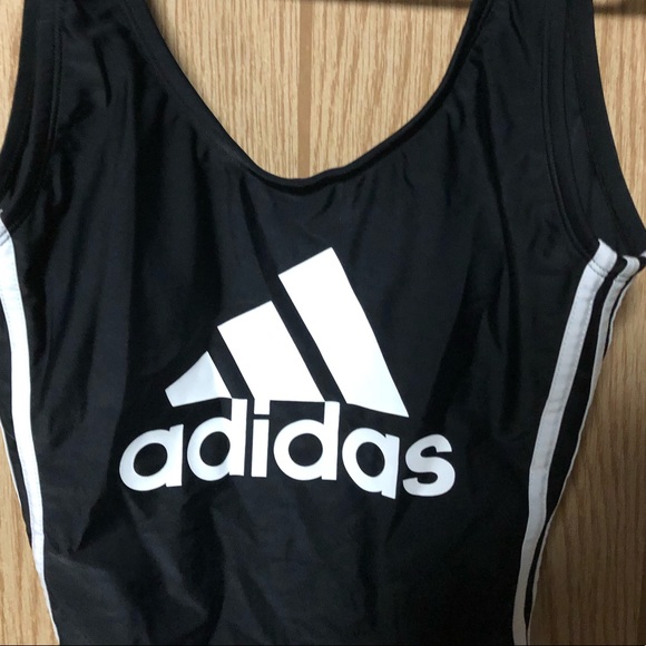 NWT ADIDAS SWIMWEAR Logo Stripe One-Piece Swimsuit - Picture 5 of 9